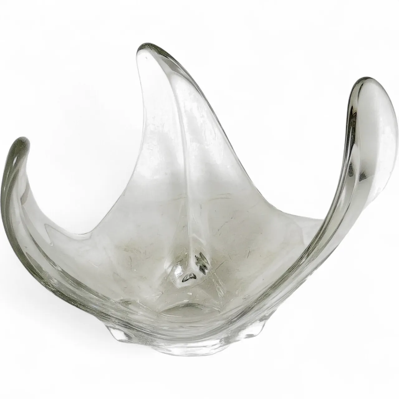 Crystal Vide poche in the shape of a flower, 1970s 12