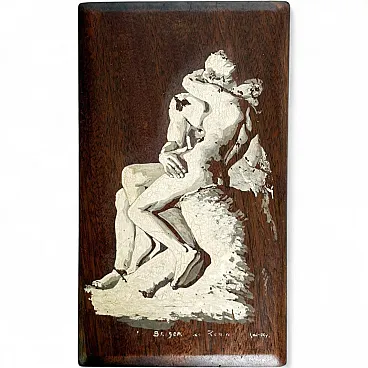 Pittura su pannello di legno, Schizzo di un soggetto di Rodin, '900