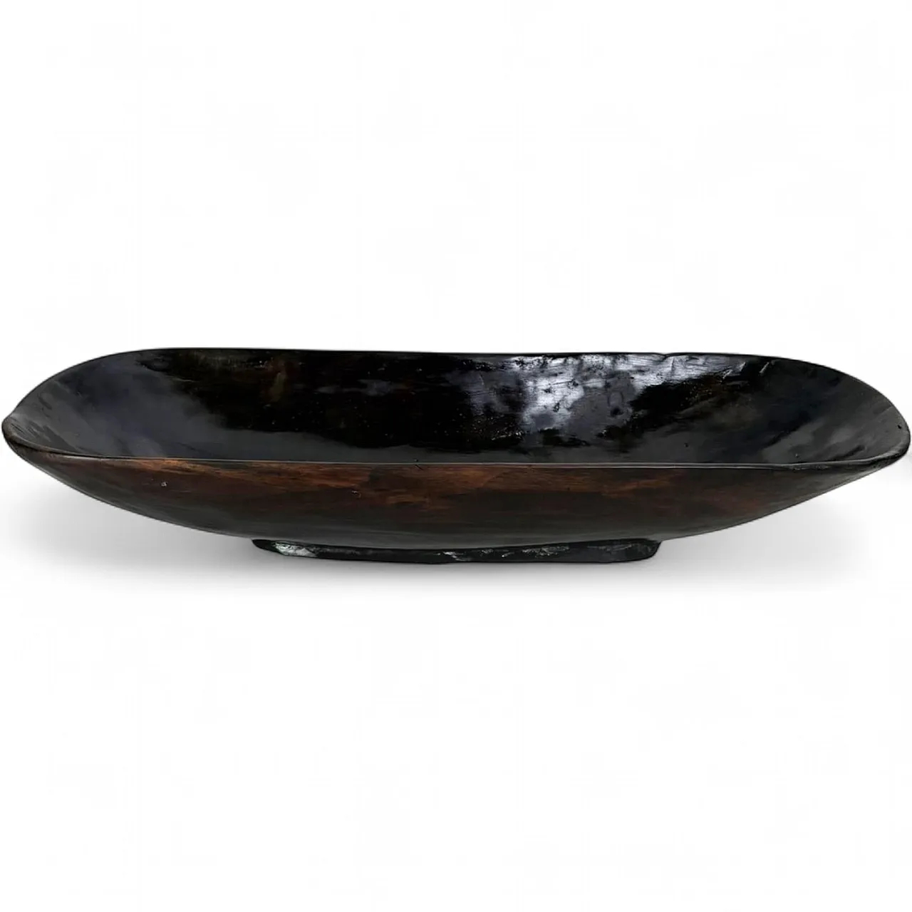 Cesto di frutta in legno con patina antica, anni '60 9