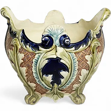 Majolica ceramic planter, 19th century
