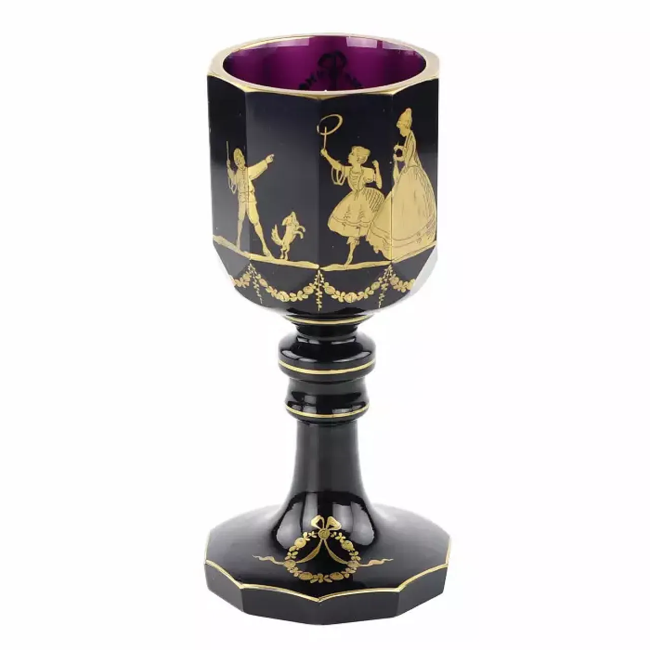 Decagonal bowl of purple crystal, early 19th century 1