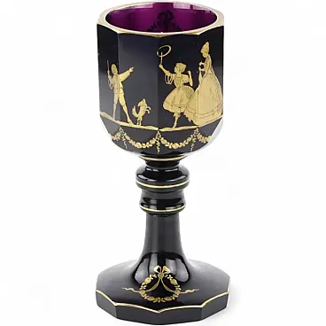 Decagonal bowl of purple crystal, early 19th century