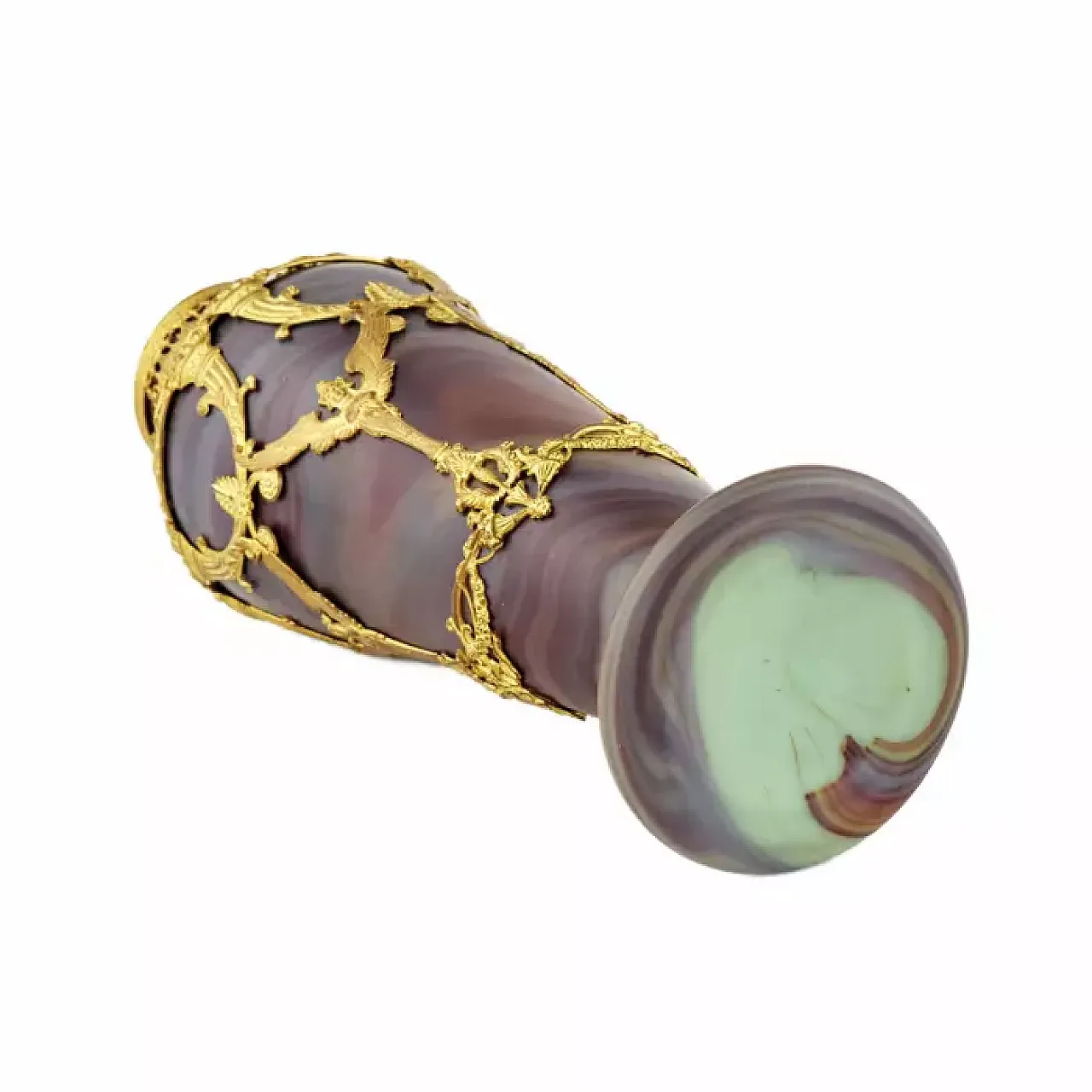 Decorative vase crafted from agate glass, late 19th century 4