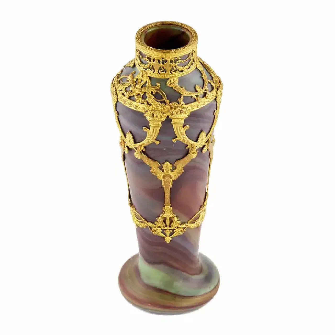 Decorative vase crafted from agate glass, late 19th century 6