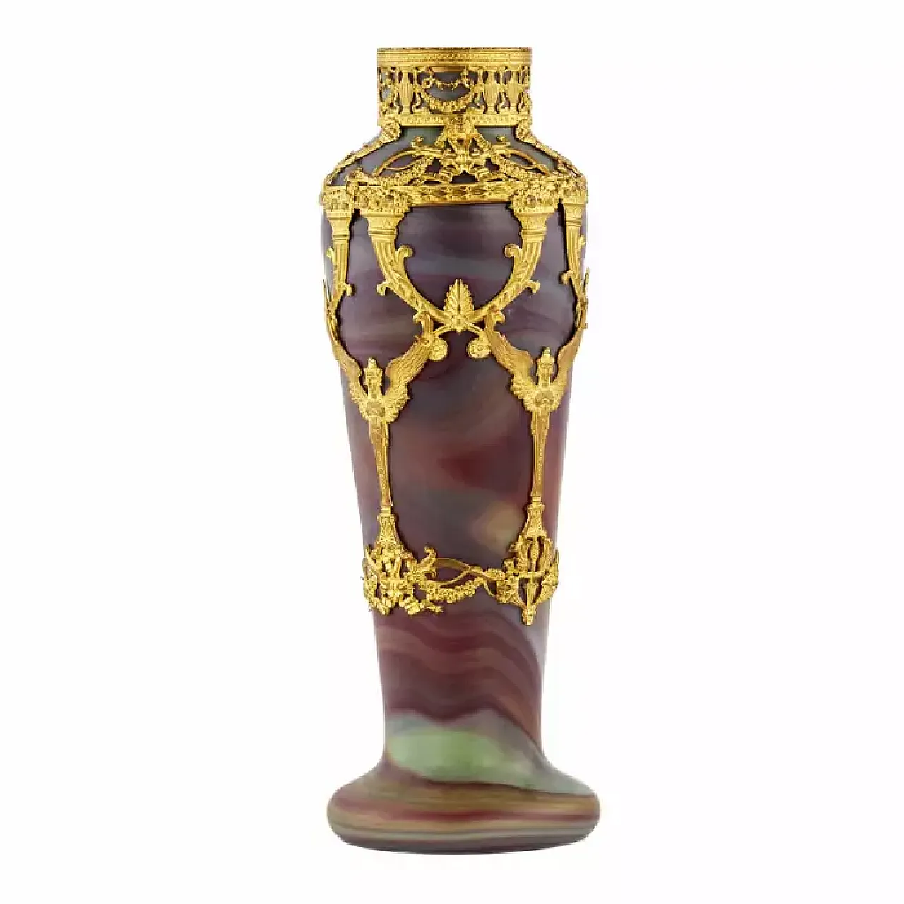 Decorative vase crafted from agate glass, late 19th century 7
