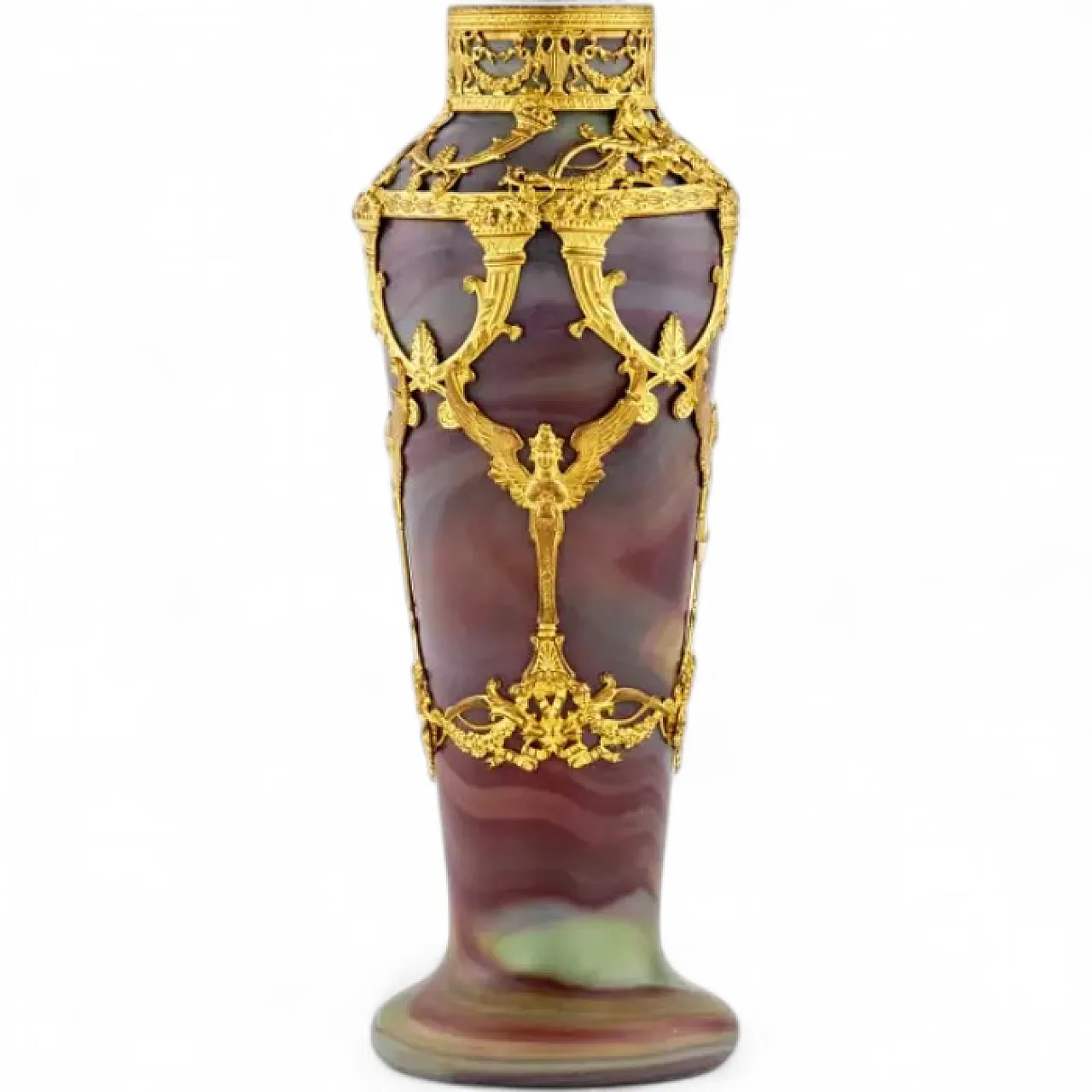 Decorative vase crafted from agate glass, late 19th century 8