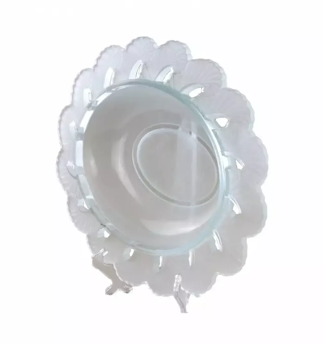 Pressed glass fruit bowl, 1930s 2