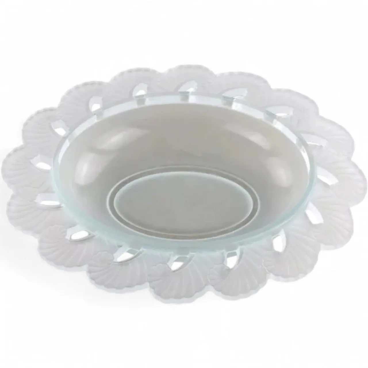 Pressed glass fruit bowl, 1930s 4