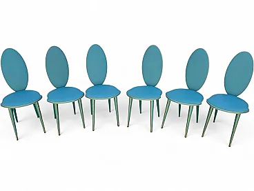 6 Chairs in the style of Umberto Mascagni, 1950s