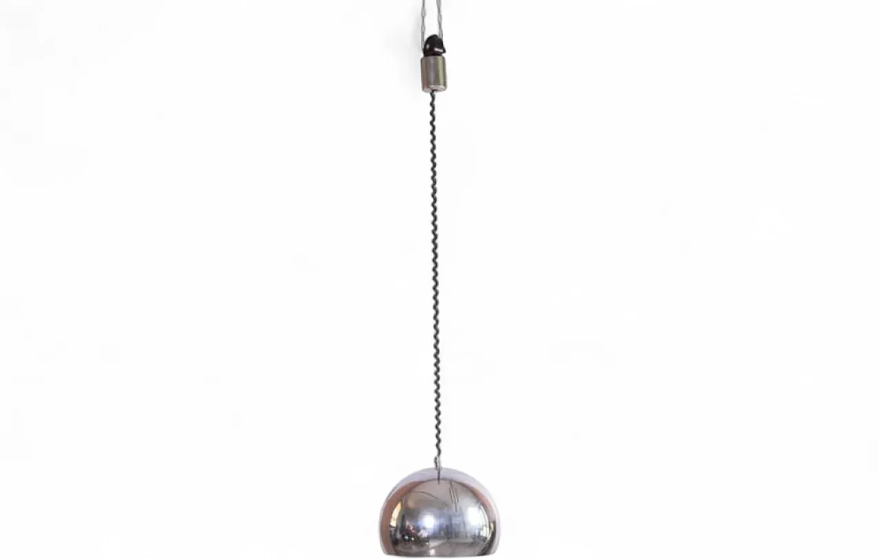 Modern chrome pendant lamp, 2000s 7