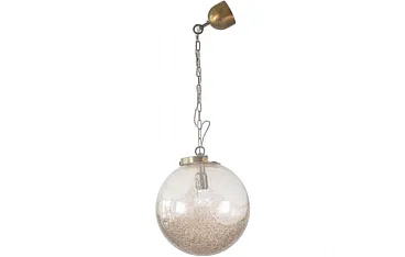 Blown glass and brass pendant lamp, 1960s