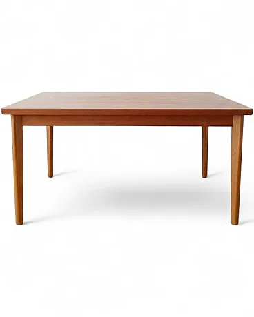 Tavolo vintage allungabile in teak di BRDR Furbo, Danimarca, anni '60