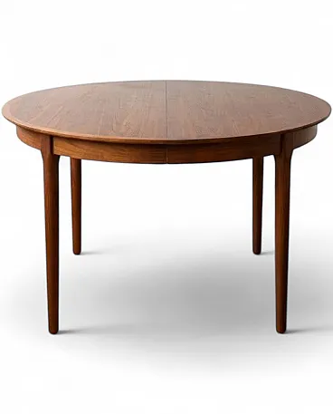Tavolo rotondo vintage in teak, Danimarca, anni '60