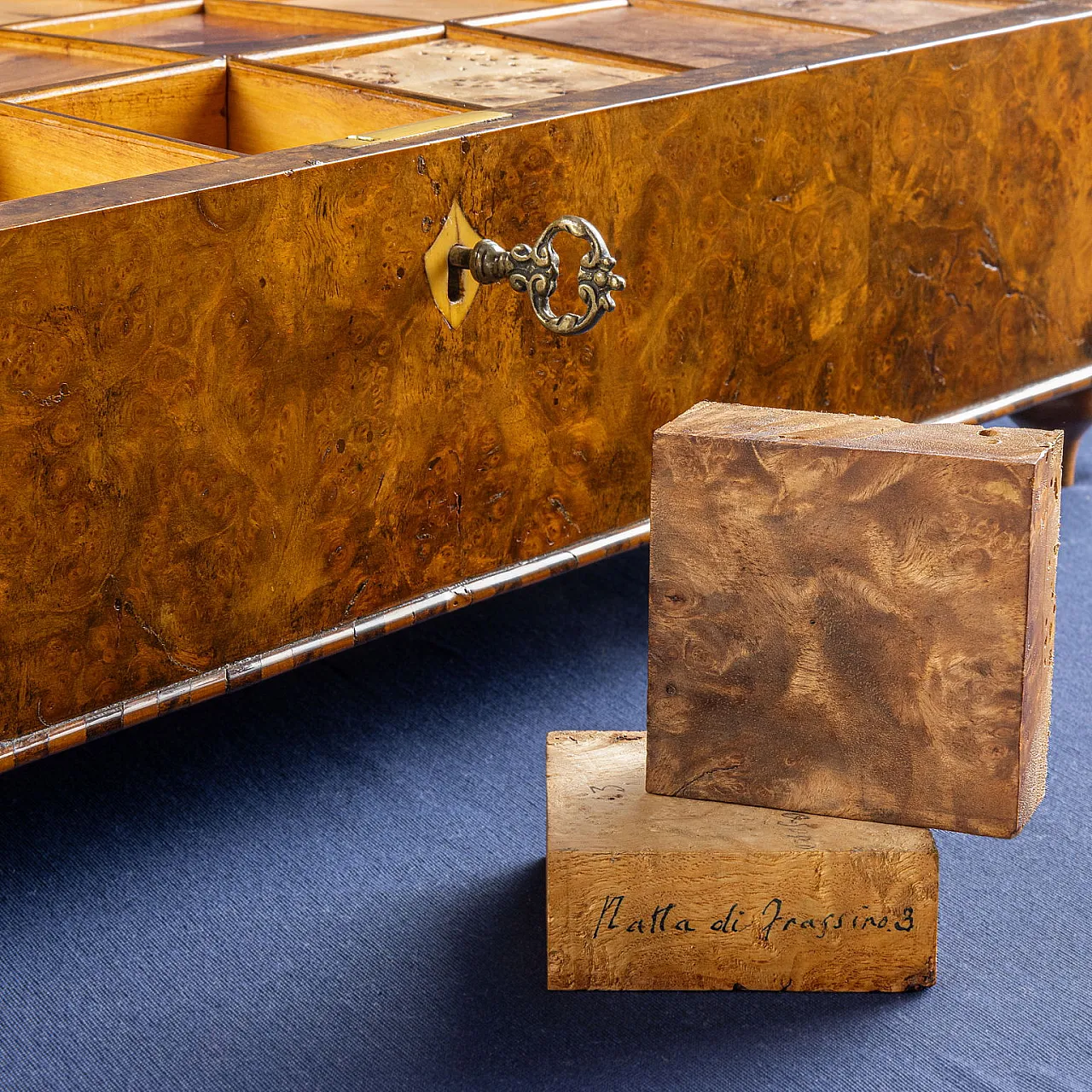 Scrigno campionario in legno Carlo X, '800 8