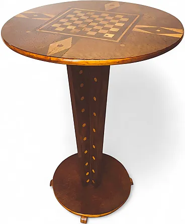 Tavolino rotondo da gioco Art Déco, 1920