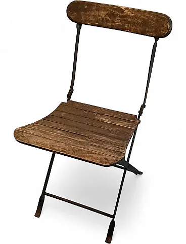 Chair in wood and metal, 19th century