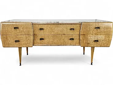Maple and marble chest of drawers, 1950s