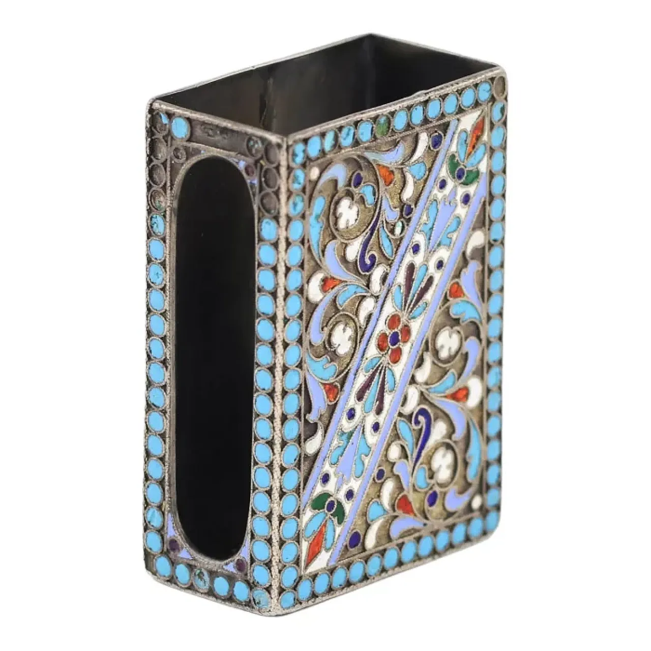 Silver vesta case of rectangular form, late 19th century 1