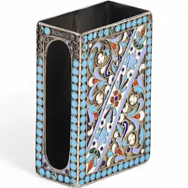 Silver vesta case of rectangular form, late 19th century