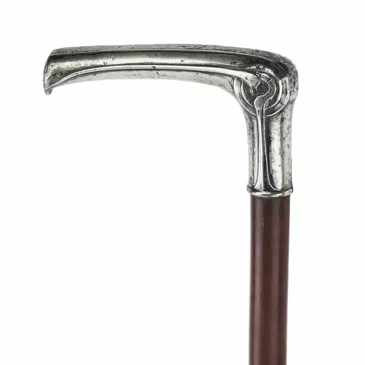 Walking cane with a silver handle, late 19th century 4