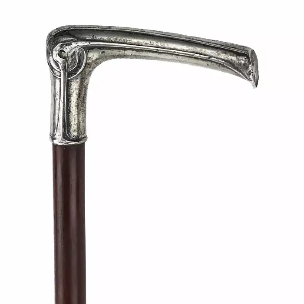 Walking cane with a silver handle, late 19th century 5