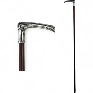 Walking cane with a silver handle, late 19th century