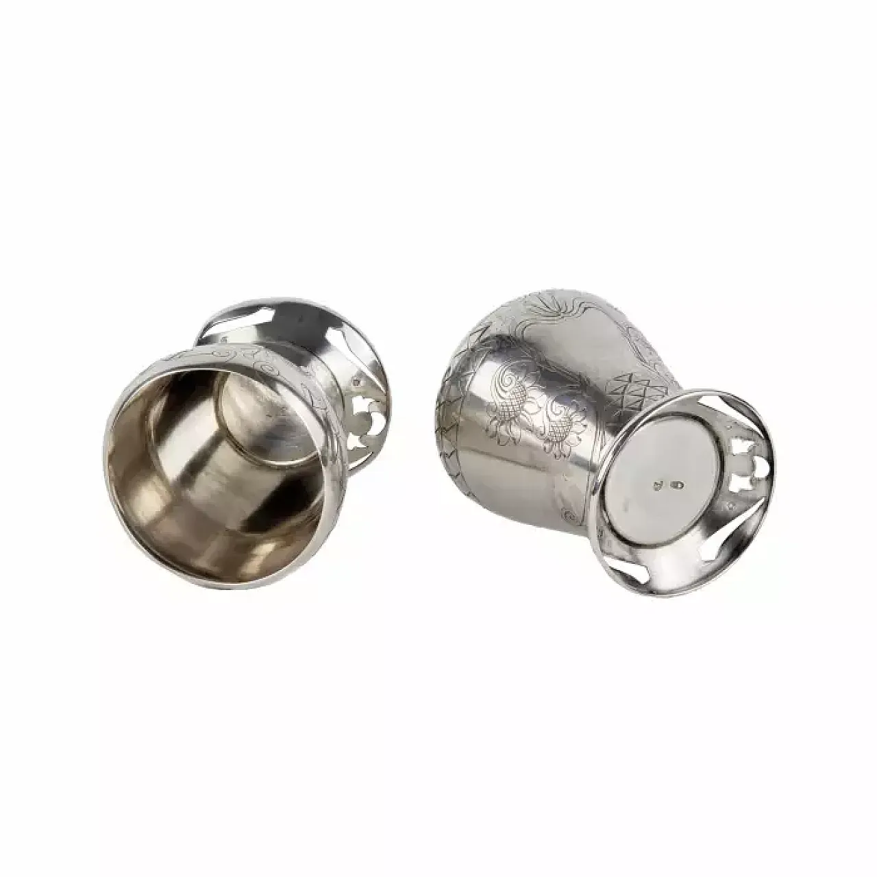 Silver shot cups, early 20th century 3