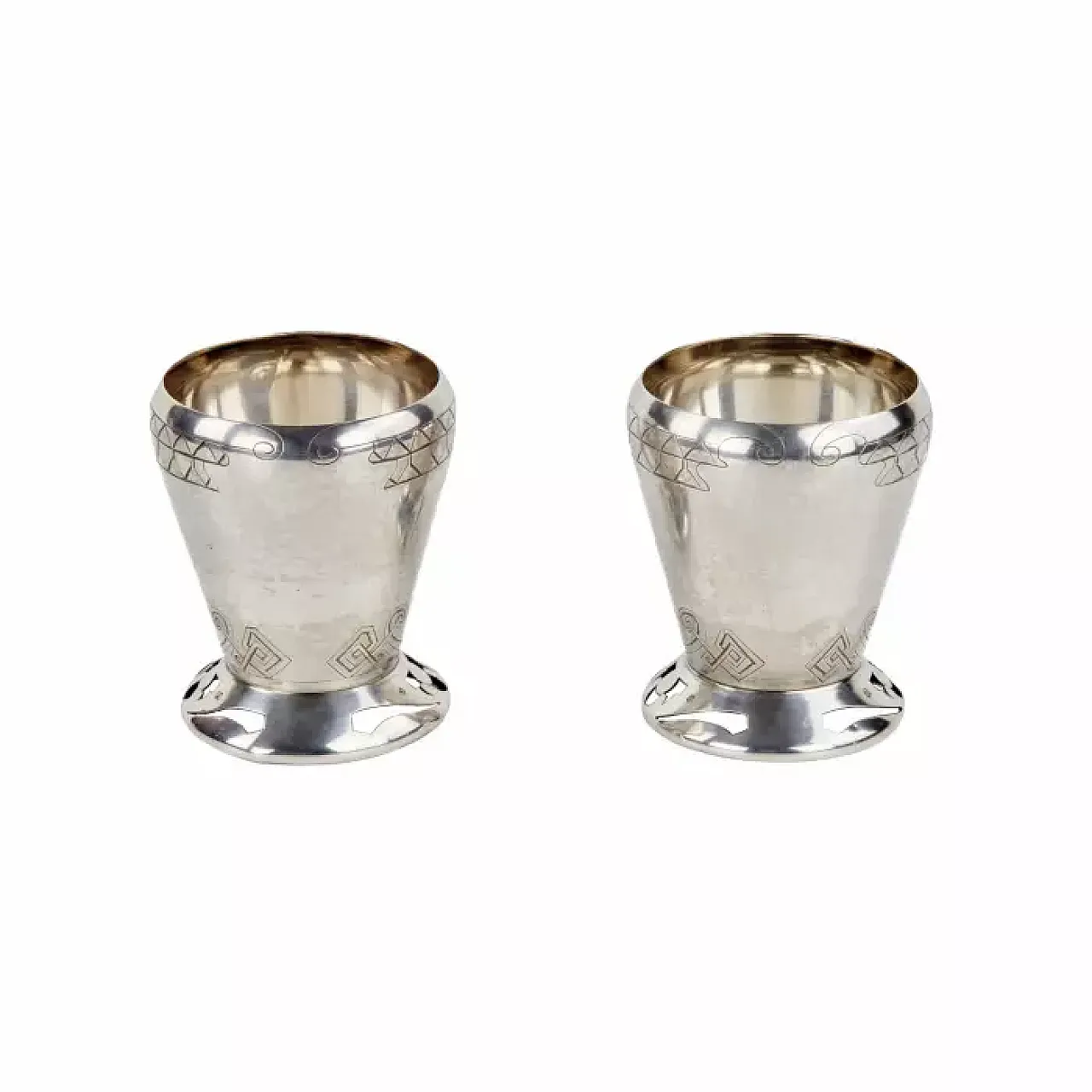 Silver shot cups, early 20th century 4