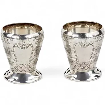 Silver shot cups, early 20th century