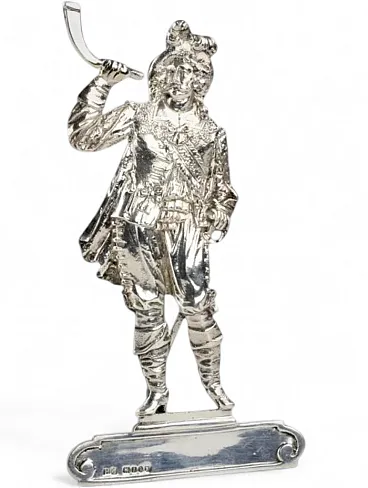 Silver card holder, late 19th century