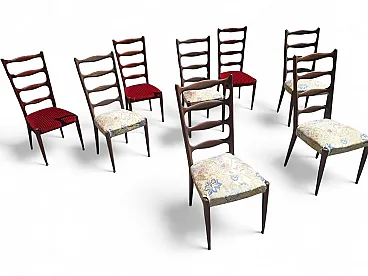 5 High-backed chairs by Paolo Buffa, 1940s