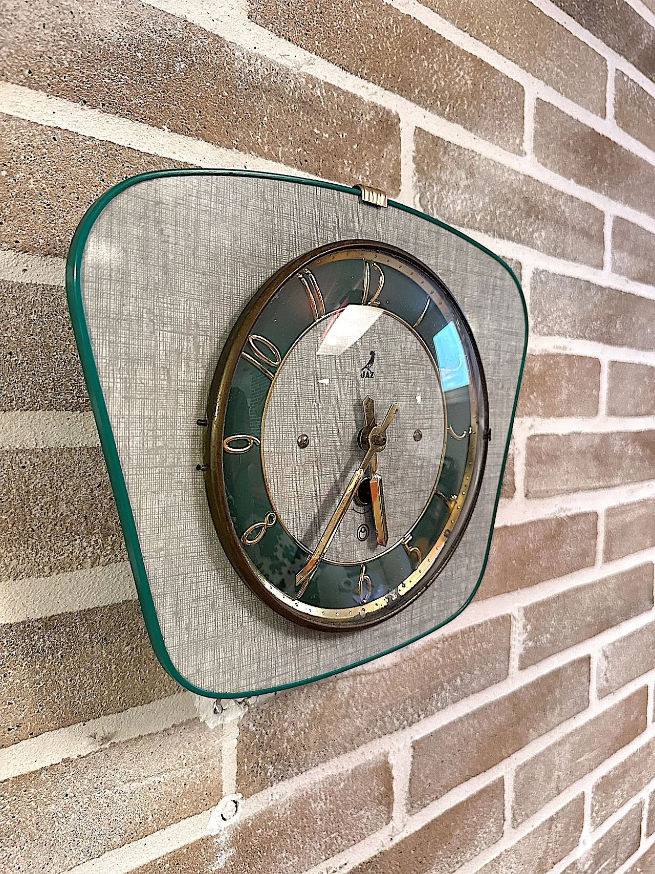 Formica wall clock by Jaz, 1960s 2