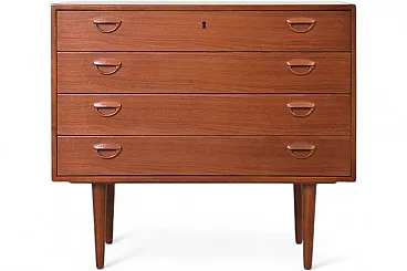 Teak Chest of Drawers by Kai Kristiansen for Feldballes Møbelfabrik