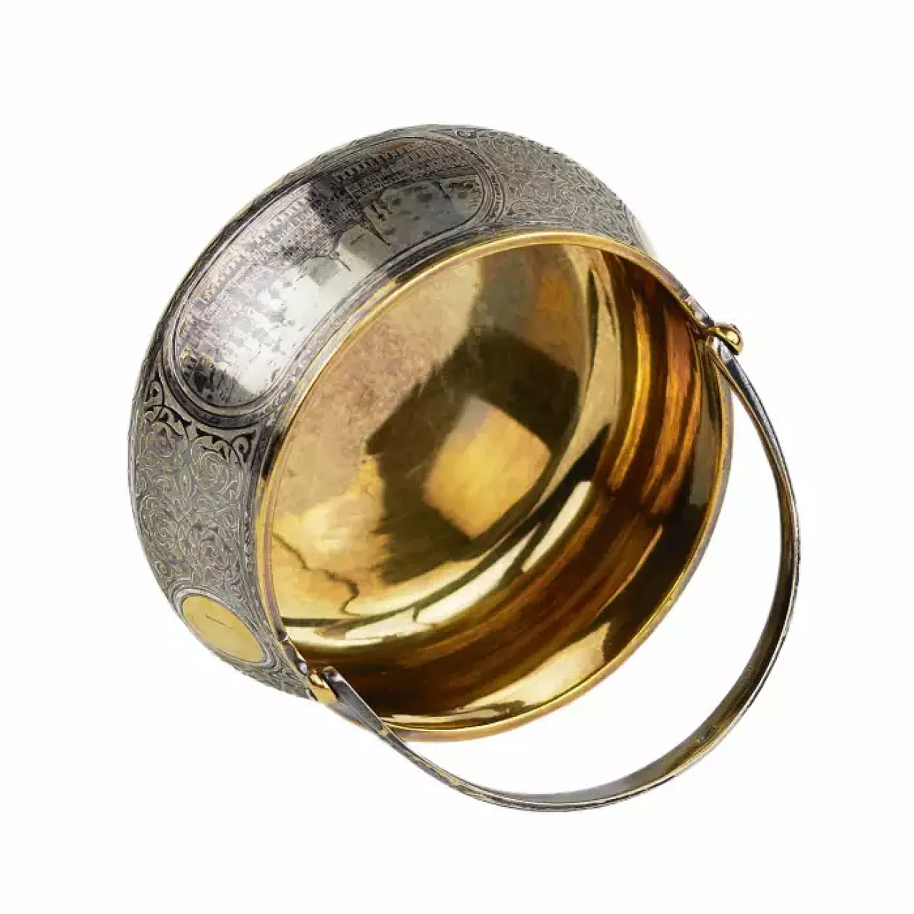 Sweetmeat basket with a hinged handle, 19th century 5