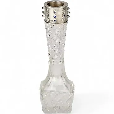 Rock crystal solifleur vase, 20th century
