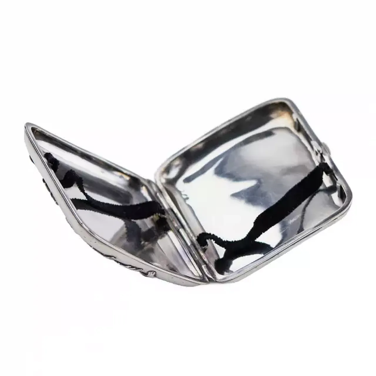 Rectangular silver cigarette case with softly corners, 20th century 4