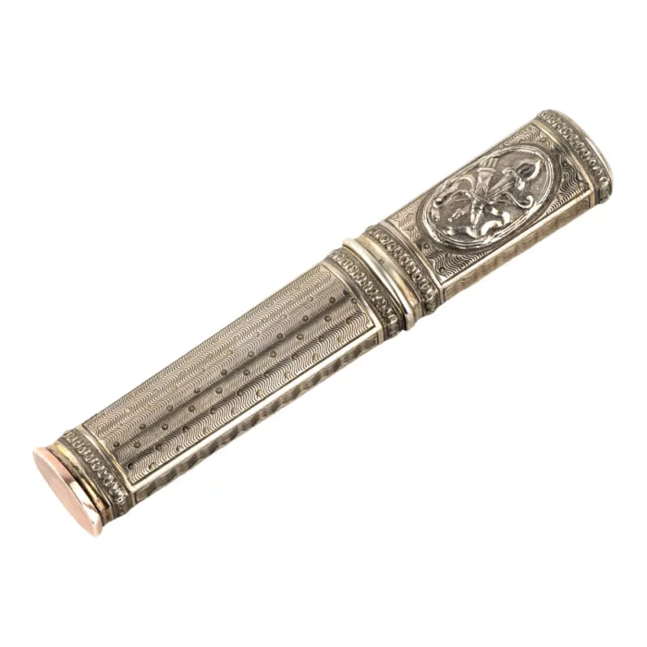 Silver case with gold appliqué, late 19th century 1