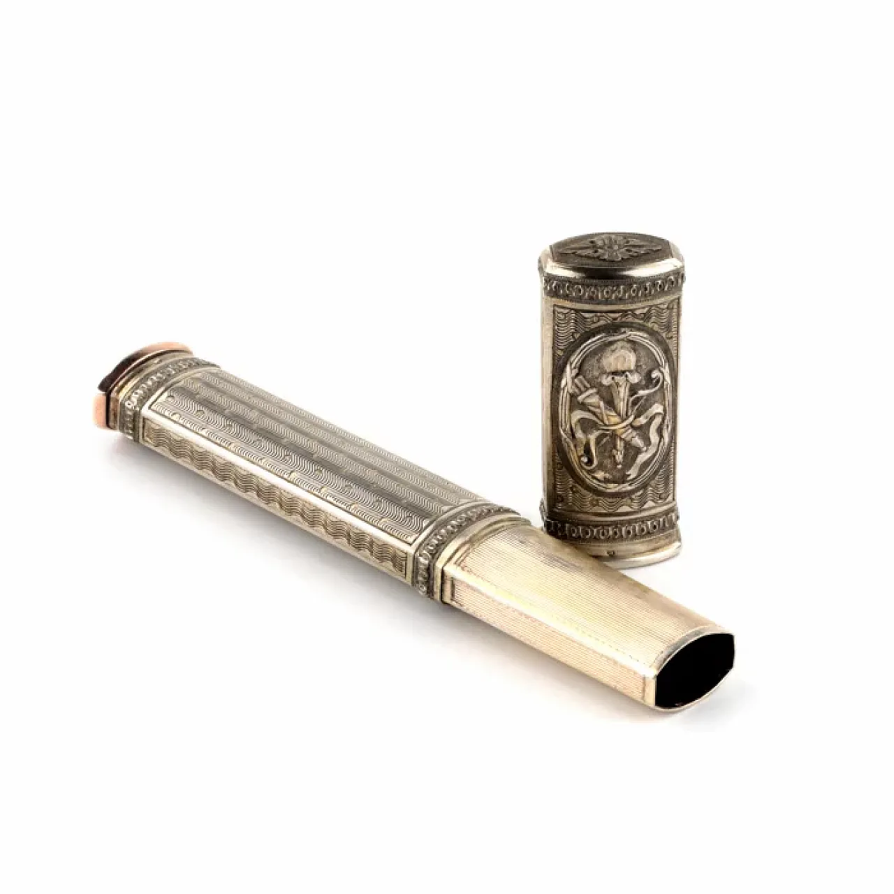 Silver case with gold appliqué, late 19th century 4
