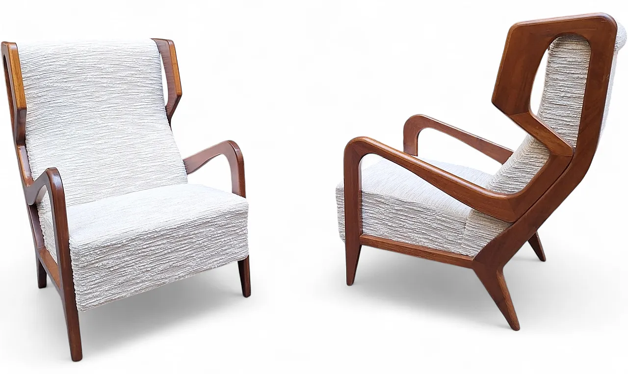 Pair of armchairs by Gio Ponti for Manifattura Artigianale, 1990s 14