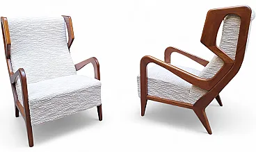 Pair of armchairs by Gio Ponti for Manifattura Artigianale, 1990s