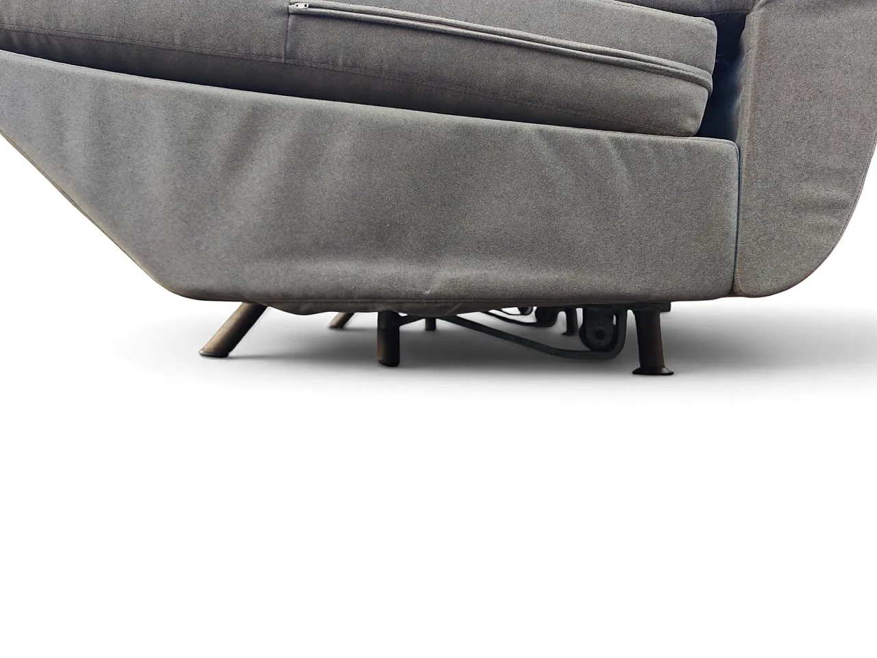 Sage green fabric sofa bed Marco Zanuso style, 50s 4