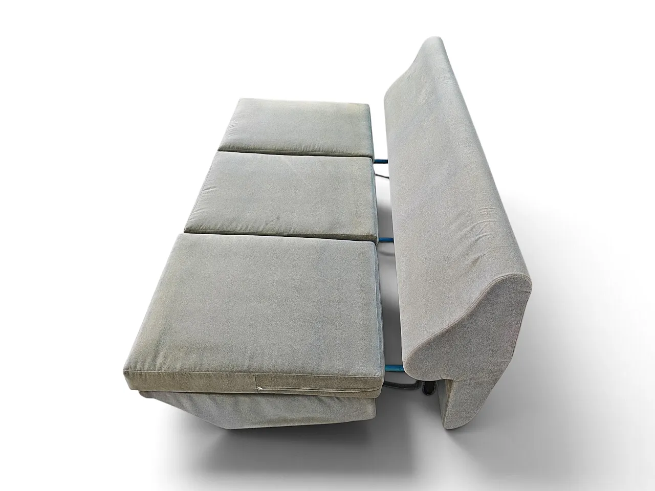 Sage green fabric sofa bed Marco Zanuso style, 50s 5