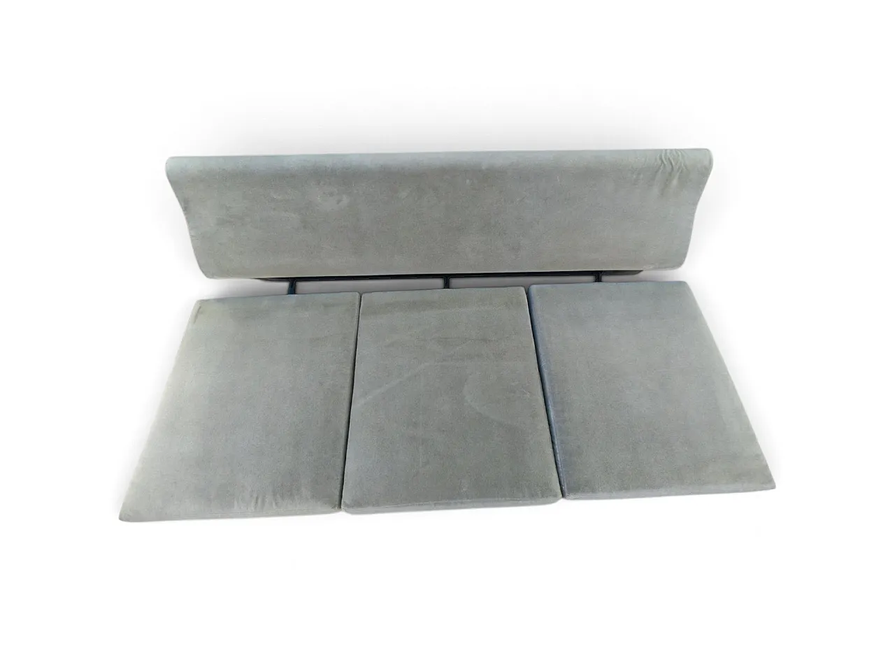Sage green fabric sofa bed Marco Zanuso style, 50s 6
