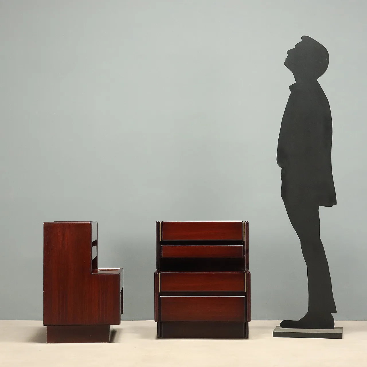 Pair of nightstands in wood, 1970s 3