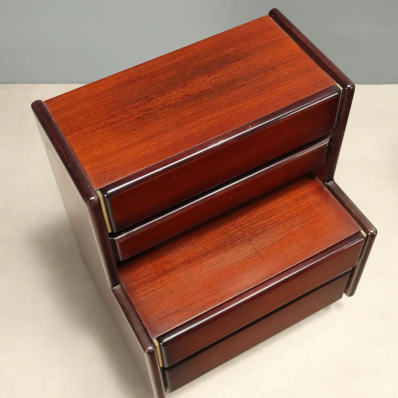 Pair of nightstands in wood, 1970s 9