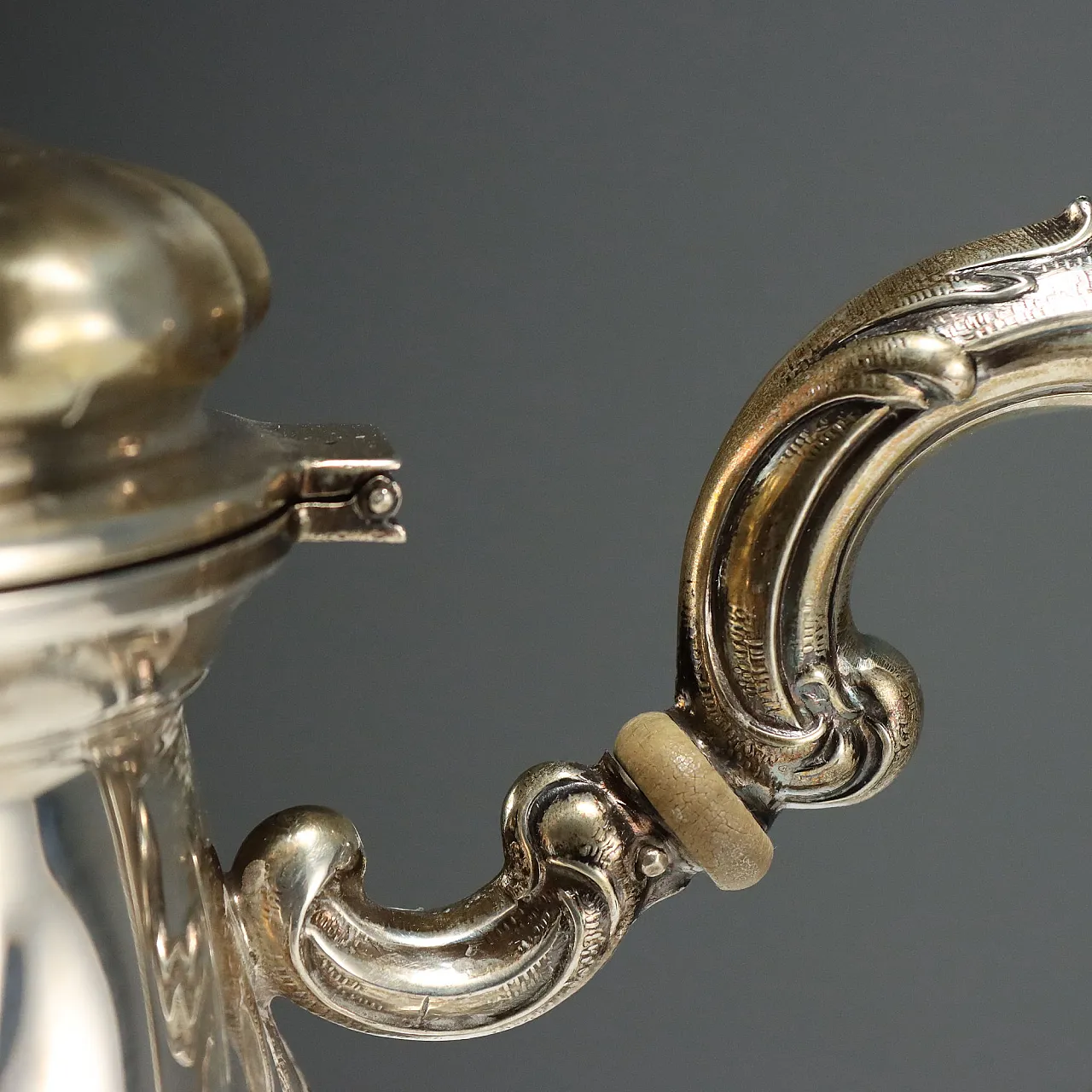 Enrico Goretta Alessandria silver coffee service, 20th century 4