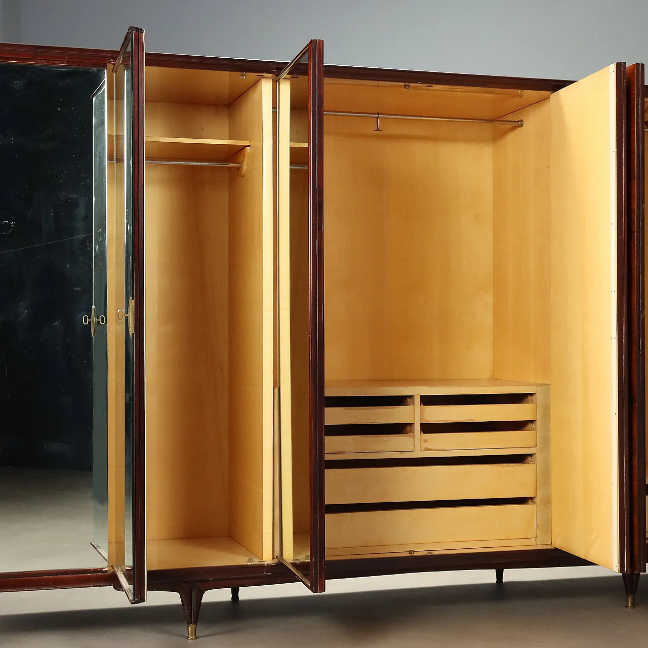 Spacious Italian-made wardrobe, 1950s 6