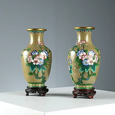 Pair of Cloisonné vases, 20th century