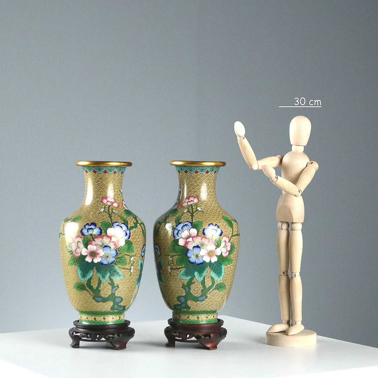 Coppia di vasi Cloisonné, '900 2
