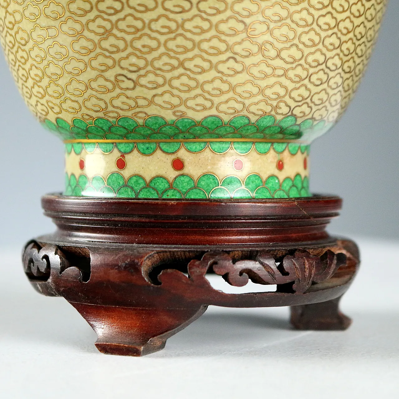 Coppia di vasi Cloisonné, '900 7